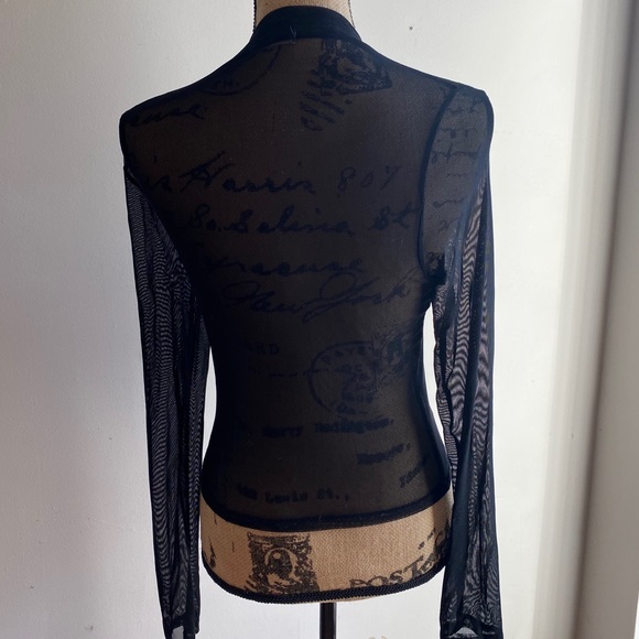 Black Mesh Top - Picture 2 of 3